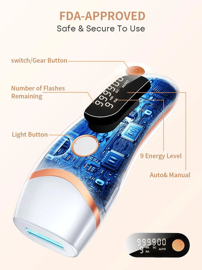 Appareil d'Épilation à Lumière Pulsée – Épilation Permanente à Domicile